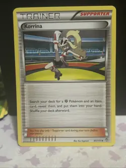 2014 Light Played Pokemon Korrina 95/111 Furious Fists English - Image 1