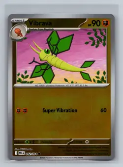 Vibrava Reverse Holo Common ME02: Phantasmal Flames PFL Fighting 052/094 Pokemon - Image 1