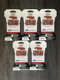 Pokemon Destined Rivals Sleeved Booster Pack Lot x 5 - Image 2
