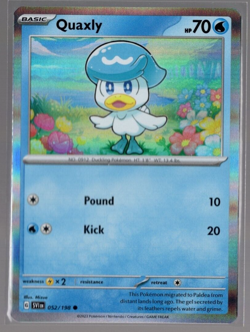 Quaxly 052/198 Holographic Common Promo Scarlet & Violet Pokemon TCG Near Mint - Image 1