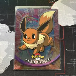 Pokemon 2000 - Eevee #133 Foil - Topps TV Animation Edition Blue Label LP - Image 2