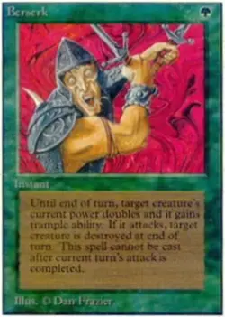 1x Berserk NM-Mint, English 2nd Edition Unlimited MTG Magic - Image 1