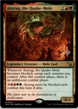 Anzrag, the Quake-Mole M Promo Pack: Murders at Karlov Manor 186 NM MTG x1 - Image 1