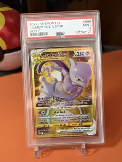 Pokemon Mewtwo VSTAR Secret Rare 086/078 Pokemon GO PSA 9 Holo - Image 1