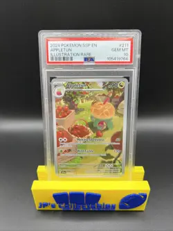 2024 POKEMON SSP EN-SURGING SPARKS ILLUSTRATION RARE #211 APPLETUN PSA 10 - Image 1