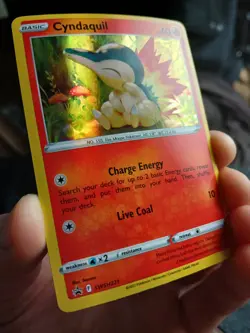 Pokemon TCG Cyndaquil SWSH221 Sword & Shield Holo Black Star Promo NM - Image 1