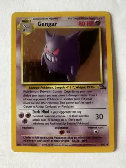 Base Set Gengar Holo 5/62 — WOTC Pokemon Card — LP/MP Condition - Image 1