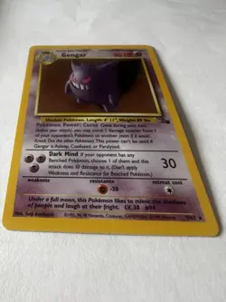 Base Set Gengar Holo 5/62 — WOTC Pokemon Card — LP/MP Condition - Image 2
