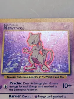 1999 Mewtwo Holo Pokemon Base Set Unlimited WOTC NM WOTC 10/102 - Image 2