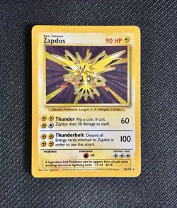 Pokemon Zapdos Set Base Eng 16/102 Holo Rare No Psa Bgs - Image 1