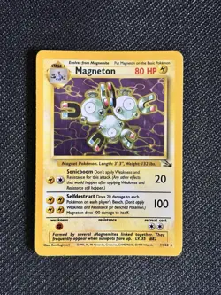 Pokemon Magneton Fossil Eng 11/62 Holo Rare No Psa Bgs - Image 1