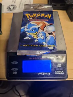 Pokemon Base Set Booster Pack Blastoise Artwork Sealed 11 Cards (HEAVY) - Image 3