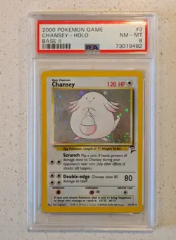 Chaney 2000 Pokemon Base Set 2 Holo Rare 3/130 Pokemon Card - PSA 8 - Image 1