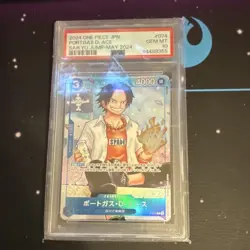 Portgas D. Ace 074 Saikyo Jump-May 2024 Holo PSA 10 Japanese One Piece CCG - Image 1