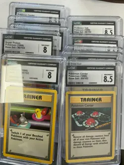 Awesome Trainer Card Lot (10) Slabbed POKEMON CGC Graded - Image 1