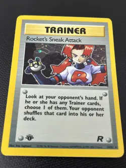 Rocket's Sneak Attack 16/82 1st Edition Team Rocket Holo Rare Pokemon Card NM - Image 2