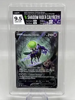 Pokemon 2021 Shadow Rider Calyrex V Alternate Art Chilling Reign 172 HGA 9.5 - Image 1