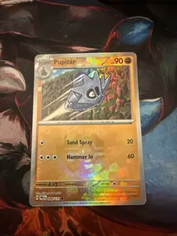 Pupitar Pokemon Prismatic Evolutions 048/131 Master Ball Pattern Holo NM - Image 1