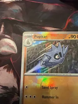 Pupitar Pokemon Prismatic Evolutions 048/131 Master Ball Pattern Holo NM - Image 3