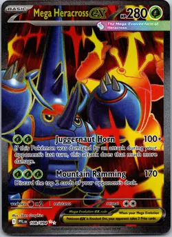 Mega Heracross EX 108/094 Me02: Phantasmal Flames Holo Pokemon TCG NM - Image 1