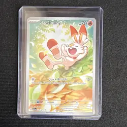 Pokemon Scorbunny ASC 225/217 Rare Full Art Holo Basic Fire HP 70 2026 EN - Image 1