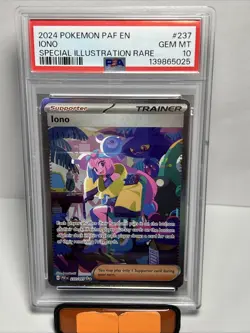 PSA 10 2024 POKEMON PAF EN-PALDEAN FATES #237 IONO SPECIAL ILLUSTRATION RARE - Image 1