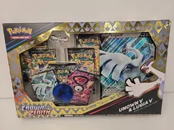 Pokemon TCG Crown Zenith Lugia v & Unown v Special Collection Box Sealed - Image 1