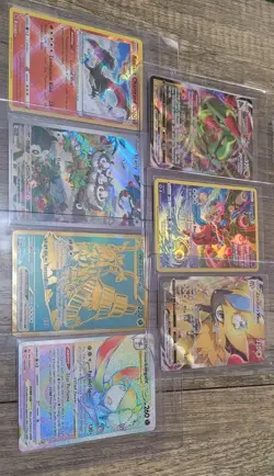 Lot Of 7 Various Pokemon Cards Charizard Deoxys Lilligant Rayquaza - Image 1