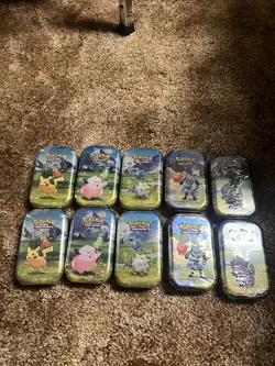 Pokemon Ascended Heros Tins - LOT OF 10 Series Set - Image 1