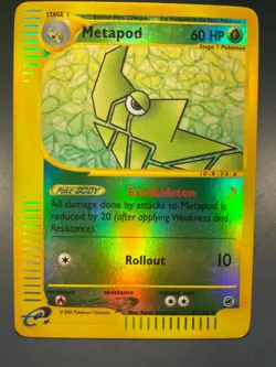 Pokemon Metapod 87/165 Reverse Holo Expedition LP - Image 1