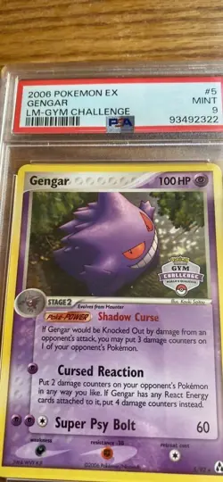 Pokemon PSA 9 MINT Gengar 2006 Gym Challenge Promo 5/92 EX Legend Maker Non Holo - Image 1