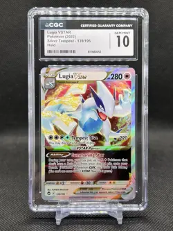🔥CGC GEM MINT 10🔥LUGIA VSTAR POKEMON 2022 SILVER TEMPEST 139/195 HOLO - Image 1