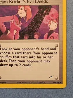 Team Rocket's Evil Deeds 103/105 Neo Destiny Regular Pokemon - Image 3