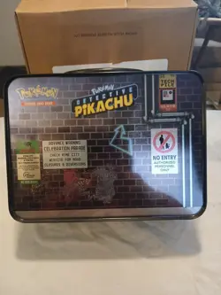 Detective Pikachu 2019 Collector’s Chest EMPTY Lunch Box/Tin Pokemon...5 - Image 3