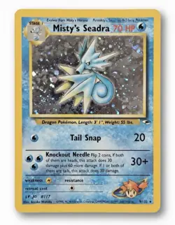 Misty's Seadra 9/132 Gym Heroes Holo Rare 2000 Nintendo Pokemon Card - Image 1