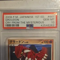 Pokemon Groudon Cry from the Mysterious 1st Edition #441 Japanese PSA 10 POP 9 - Image 2