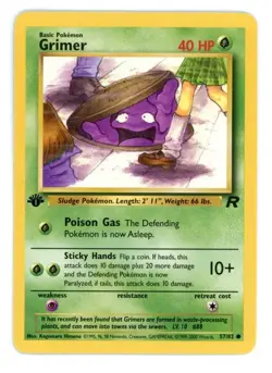Grimer 57/82 1st Edition Team Rocket Pokemon Card - Image 1
