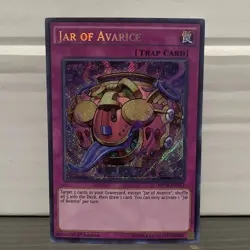 1ST EDITION JAR OF AVARICE 1996 MP16-EN033 YUGIOH CARD (LP/MP) - Image 1