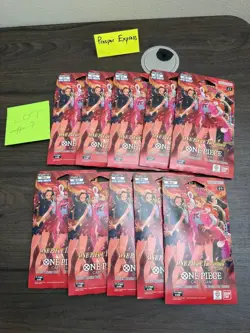 ONE PIECE Heroines EB-03 Sleeved Booster pack English (Lot of 10)- NEW SEALED - Image 1