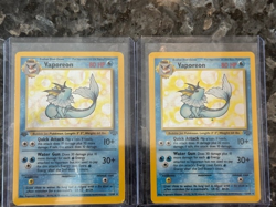 Two (2) Vintage 1999 WOTC Jungle Set Vaporeon Holofoil Cards Lot #12/64 - Image 5
