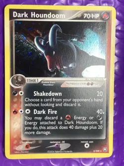 Vintage Rare Holo Dark Houndoom 5/109 EX Team Rocket Returns NM Pokemon Card - Image 1