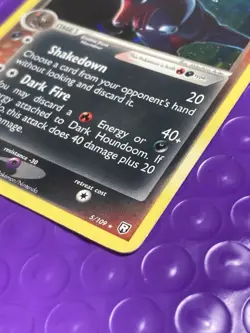 Vintage Rare Holo Dark Houndoom 5/109 EX Team Rocket Returns NM Pokemon Card - Image 4