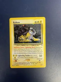 Pokemon TCG Raikou Neo Revelation Holo Rare Card 13/64 - Image 1