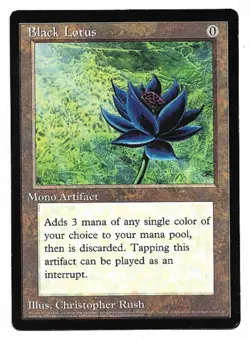 MTG magic cards 1x MTG: Black Lotus oversized 6x9 scrye magazine promo 1996 Uniq - Image 1