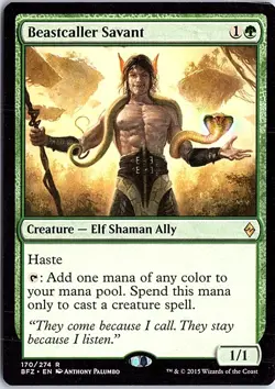 Beastcaller Savant R Battle for Zendikar 170 LP MTG - Image 1