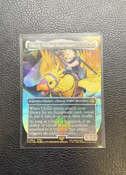 Magic The Gathering Cloud Midgard Mercenary Chocobo Track Foil NM Final Fantasy - Image 1