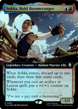 Sokka, Bold Boomeranger (Extended Art) FOIL 383 TLA Avatar: The Last Airbender N - Image 1