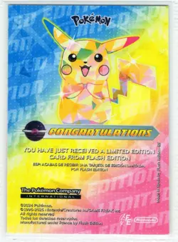 PIKACHU - Cracked Ice Holo * Blue Pokedex Card - Limited Edition Flash Box Hit - Image 2
