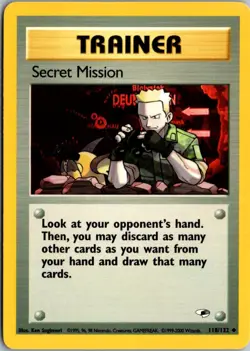 Secret Mission Uncommon Gym Heroes 118/132 NM Pokemon - Image 1
