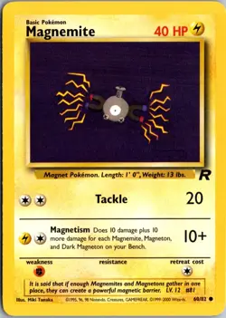 Magnemite Common Team Rocket 60/82 NM Pokemon - Image 1